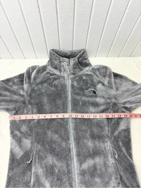 The North Face Women's Gray Plush Full-Zip Teddy Osito fleece Jacket‎ Size M - Image 11