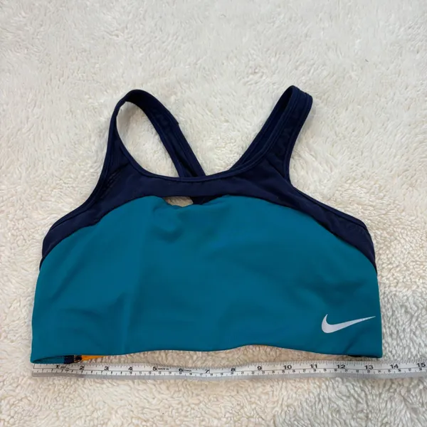 Nike Womens Sports Bra Color Block Sz L Preppy Cheer Sports Running Athleisure - Image 3