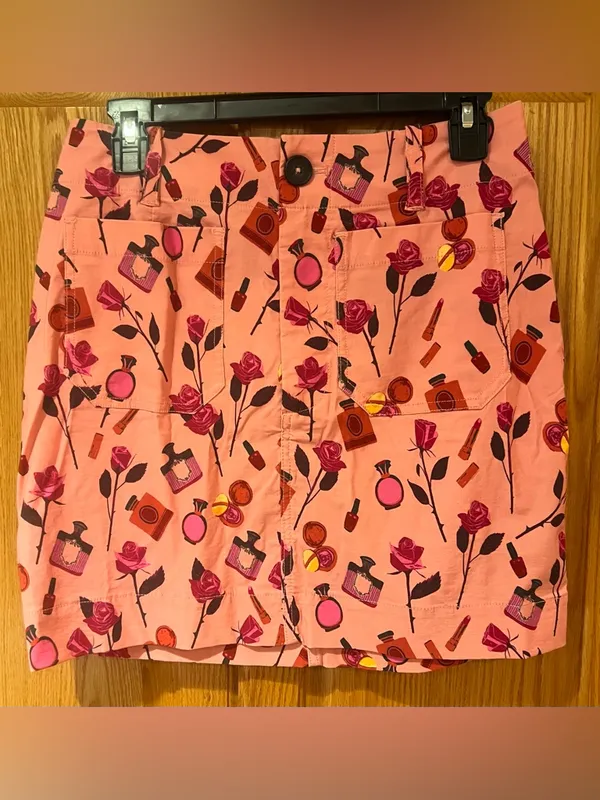 Anthropologie Maeve The‎ Anisa Makhoul Colette Mini Skirt Pink Rose Size Small - Image 8