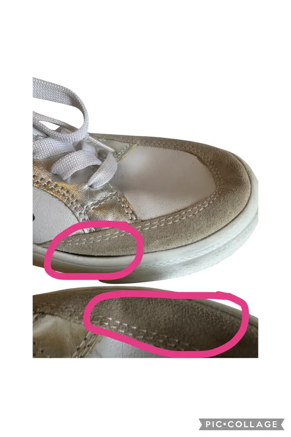 Pink Lily Cleo Pewter and Black Star Fashion Platform Sneakers 9 - Image 7