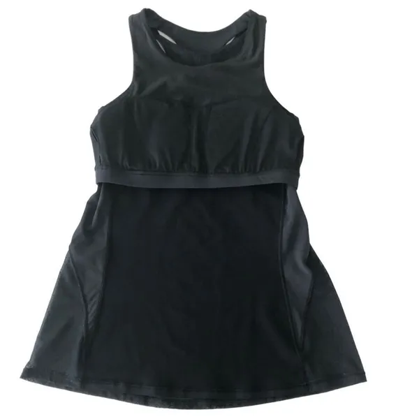 Size 6 Lululemon Body Con Tank Black with Mesh Back - Image 11
