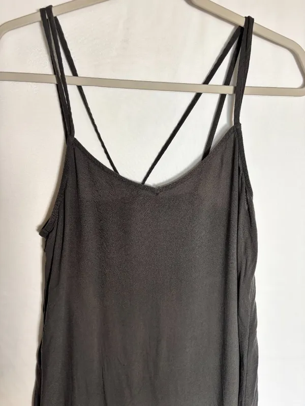 Aerie charcoal gray strappy mini dress size XS - Image 3