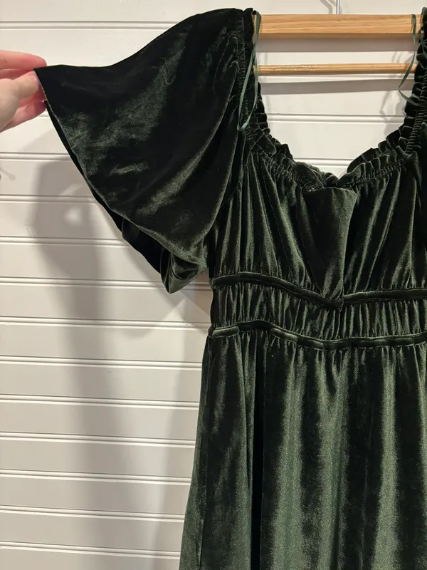 Altard State Green Velvet Dress - Image 2