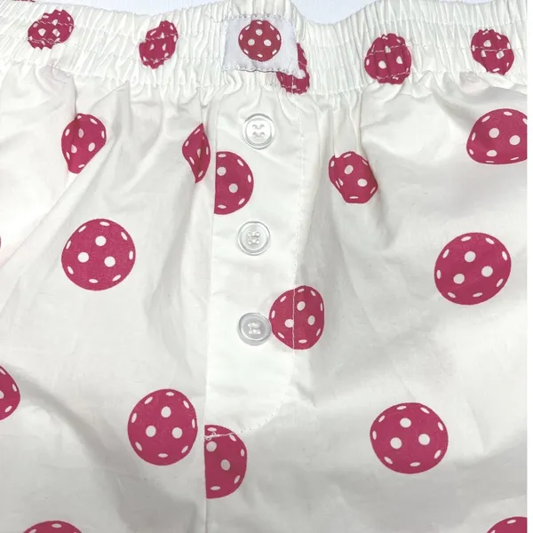 Happily Grey Pickleball Pajama Shorts Small Pink 100% Cotton‎ Lounge Sleep EUC - Image 2