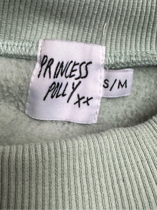 Princess Polly Mint Green Cropped Crewneck Sweatshirt Women’s Small/Medium - Image 2