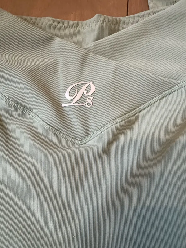 Privilege Society Size Small Flare Leggings Sage Green - Image 2
