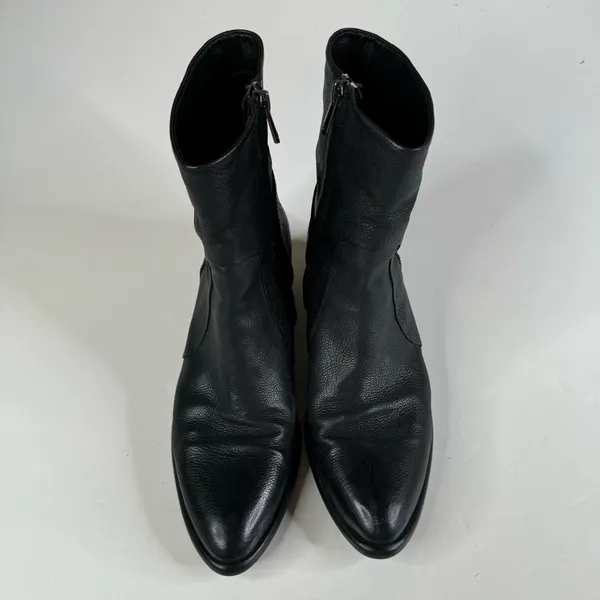 Sam Edelman Hilary Black Pebbled Leather Ankle Boots Size 9.5‎ - Image 2