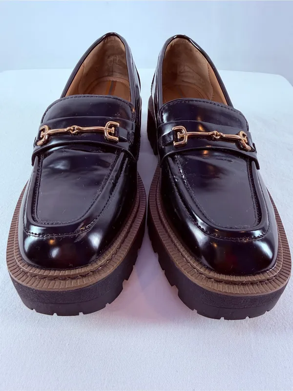 Sam‎ Edelman Laurs Platform Lug Sole Horsebit Loafer in Black Size 7.5 - Image 4