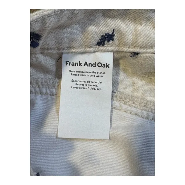 Frank‎ And Oak Linda Balloon Fit Jeans Womens 27 Cream Floral High Rise Tapered - Image 13