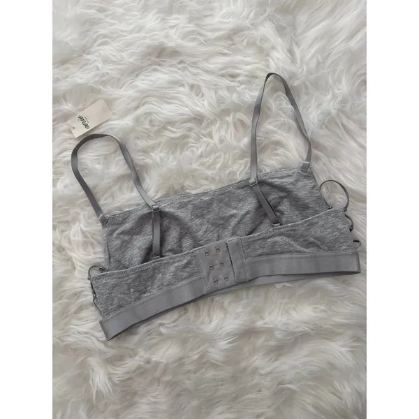 Aerie Real Good Strappy Side Lace Up Bralette Grey Size Medium - Image 6