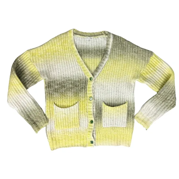 For Love & Lemons Celeste Cardigan Yellow Ombre Chunky Oversized Cardigan size M - Image 11