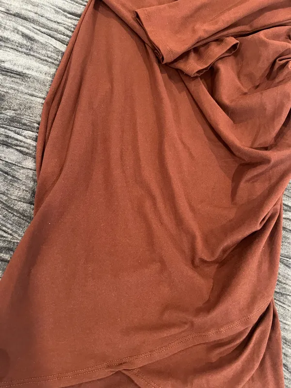 Elegant Brown Long Sleeve Dress by Miss U Size S - Image 3