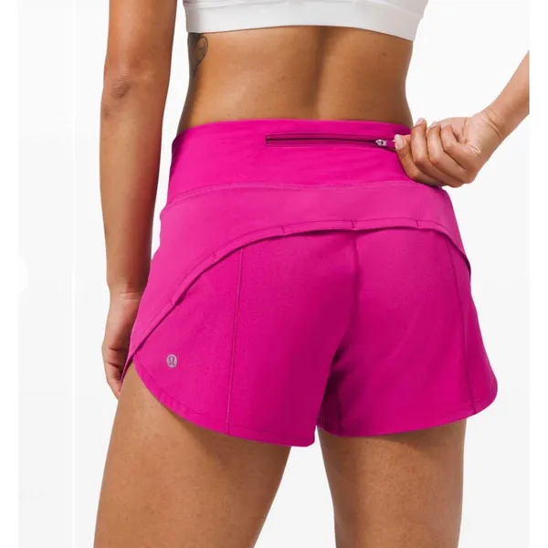Lululemon Womens Ripened Raspberry Speed Up Short Long 4" Gym Running Shorts 14 - Image 2