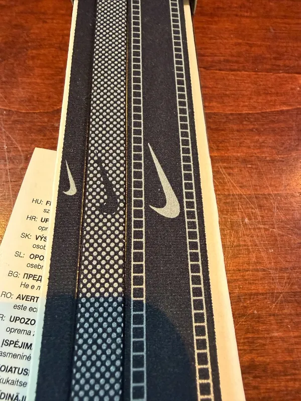 NIKE Set of 3 Mixed Width Sporty Headbands Black New NWT Sport Athlete - Image 2