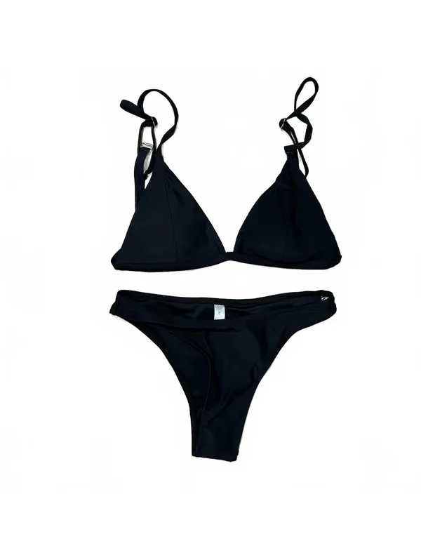 OMKAGI Black Triangle Bikini Set Swimwear Size S NWT - Image 2