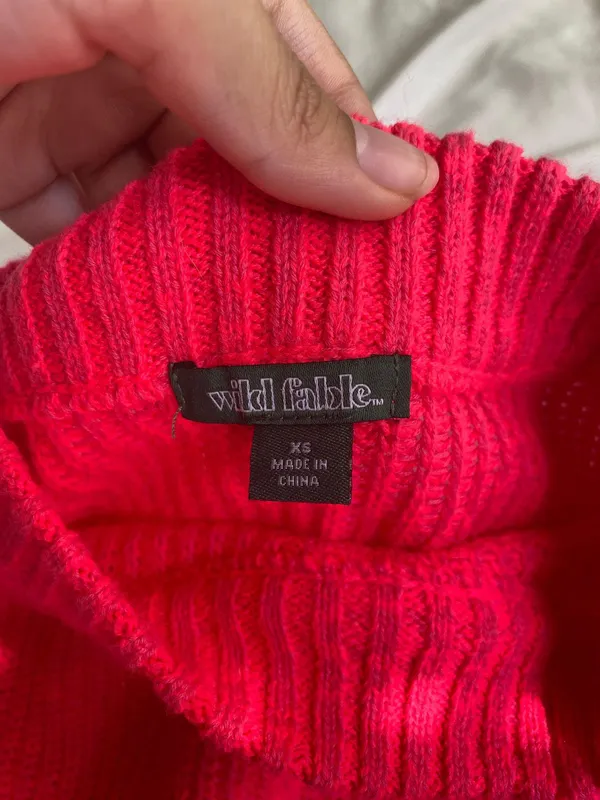 Target Pink Long Sleeve Cropped Sweater - Image 2