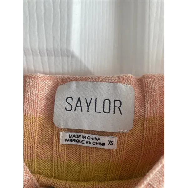 Saylor Striped‎ Ribbed Knit Tank Womens Multicolor Boho Summer Crop Top Size XS - Image 3