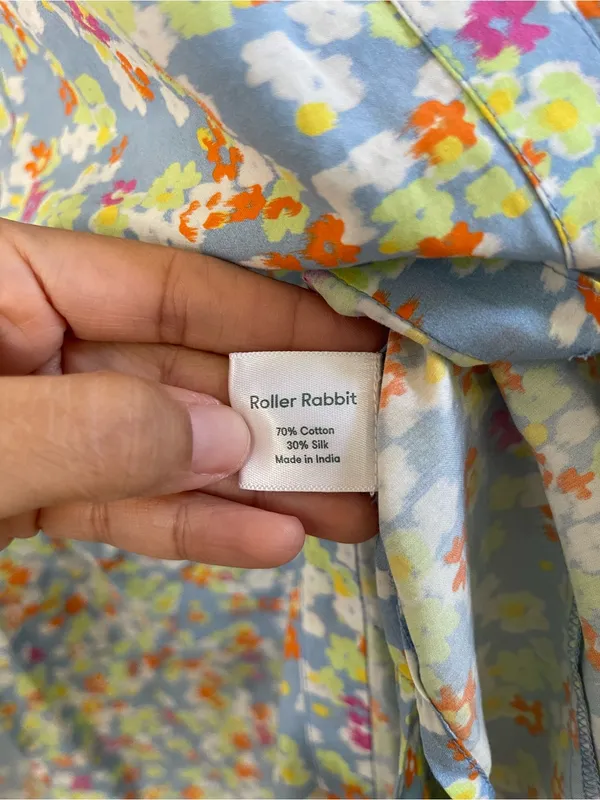 Roller Rabbit Women’s Marine Anu Kurta Floral Dress Size XS - Image 5
