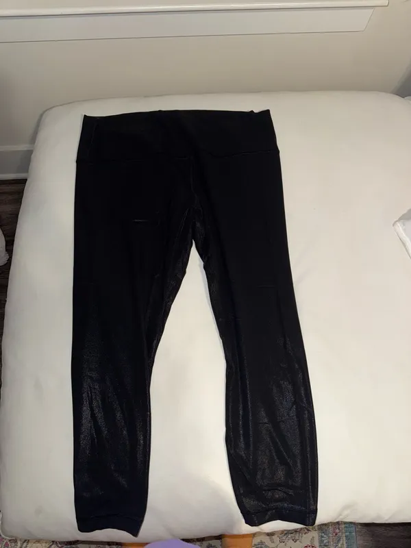 Lululemon Align Leggings Foil Black High-Rise Pant Radiate Print Shine - Image 5