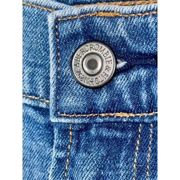 Abercrombie & Fitch The Skinny High Rise Blue Denim Jeans Womens Size 28 6 Long - Image 5