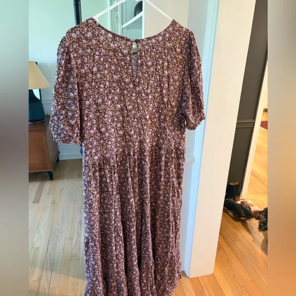 Aerie Floral Brown Maxi Dress - Image 3