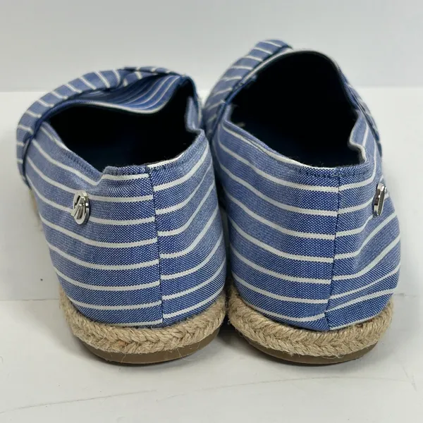 Nautica Idelle Blue White Striped Espadrille Flats Knotted Bow Womens‎ 9.5 - Image 6