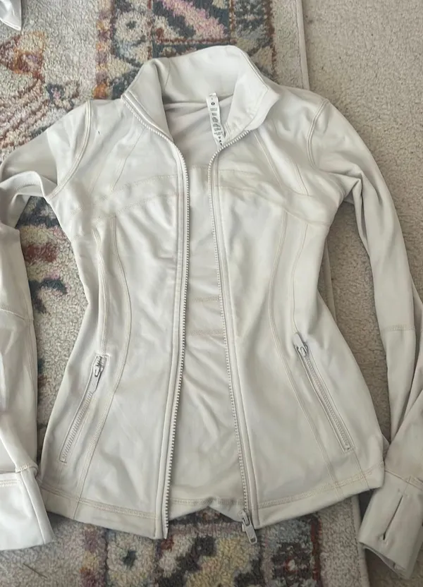 Cream Lululemon Jacket Zip-Up - Image 3