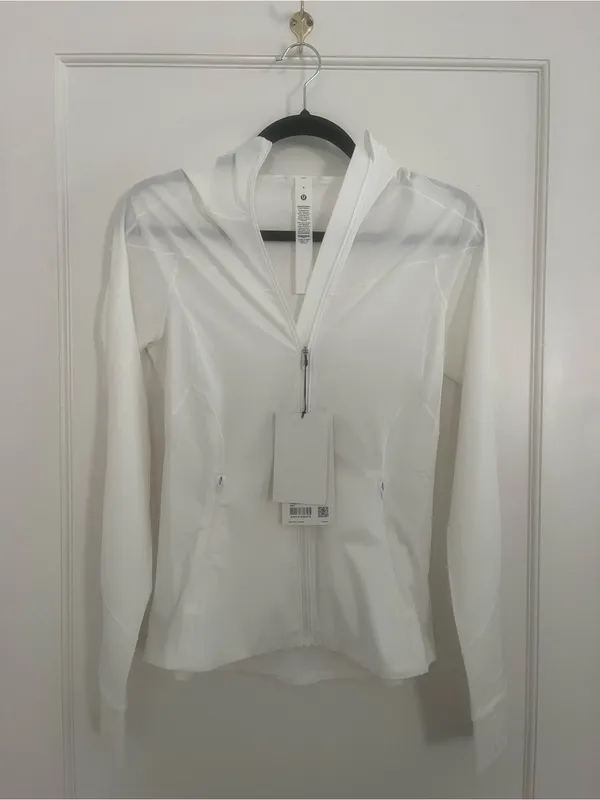 lululemon athletica White Mist Over Windbreaker Sz 4 - Image 8