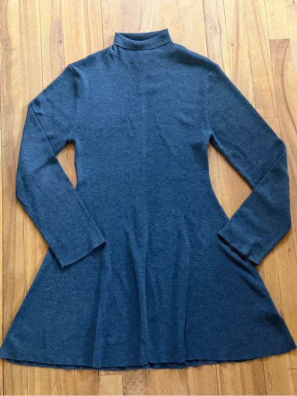H&M Fine-Knit Mock Turtleneck Dress - Image 3