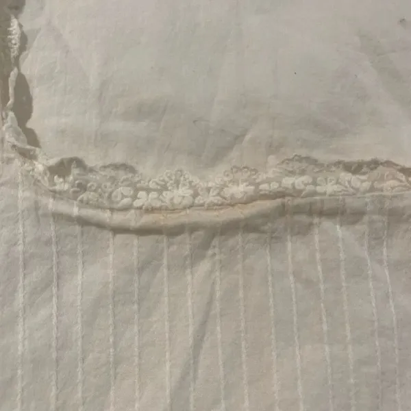 Princess Polly White Lace Trim Linen Blend Tank Top US 2 Cottagecore Boho - Image 7