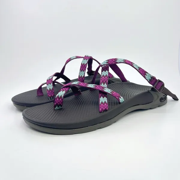 Chaco Zong EcoTread Sandals Womens 10 Berry Teal Toe Loop J104904 Discontinued - Image 5