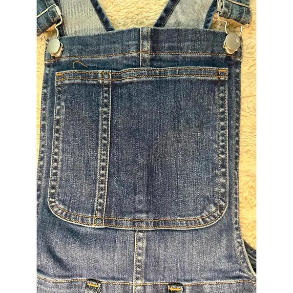 Madewell classic medium wash skinny frayed hem denim overalls Size XXS - Image 5