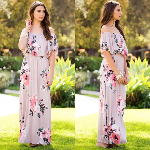 IVORY // Double Ruffle Off Shoulder Maxi Size M - Image 2