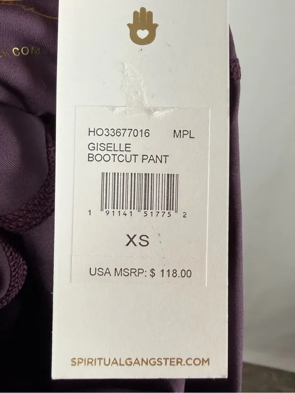 NWT Spiritual Gangster Spiritual Giselle‎ Boot Cut Pant in Midnight Plum Purple - Image 6