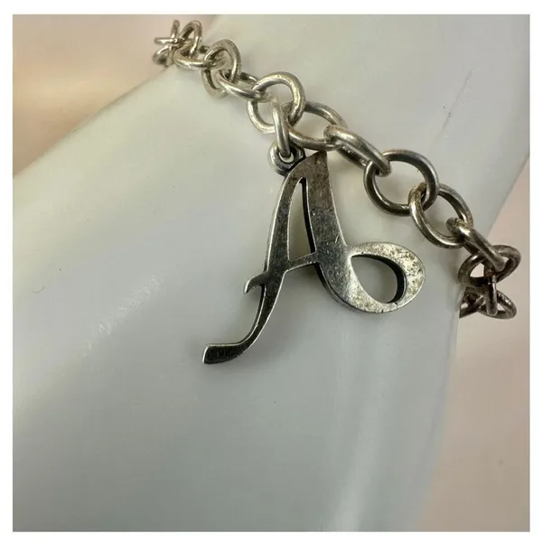 James Avery Sterling silver A monogram bracelet - Image 5