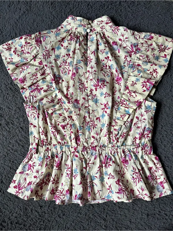 Derek Lam 10 Crosby "Brynn" floral wrap top, size 8 - Image 4
