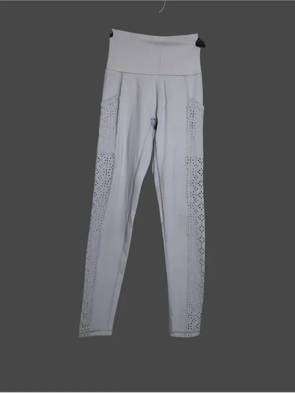 aerie High-Rise Laser-Cut Leggings — Light Gray - Image 3
