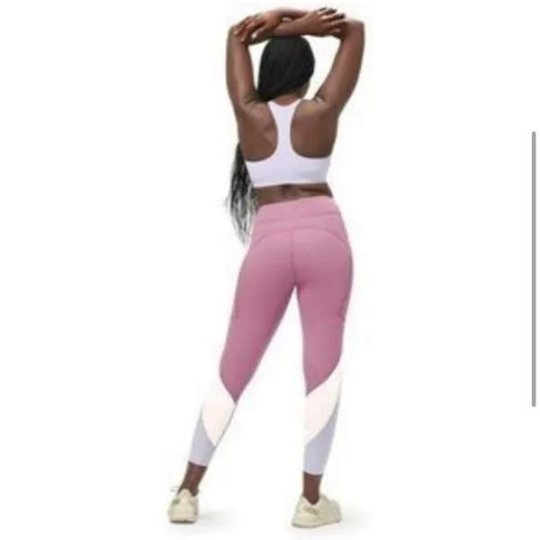 OUTDOOR VOICES Purple Colorblock Leggings Size XL - Image 7