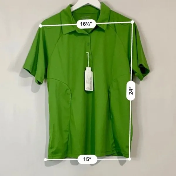 North End Sport Women’s Short Sleeve Moisture Wicking Polo Valley Green XL NWT - Image 9