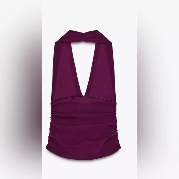 Zara‎ halter ruched top - Image 5