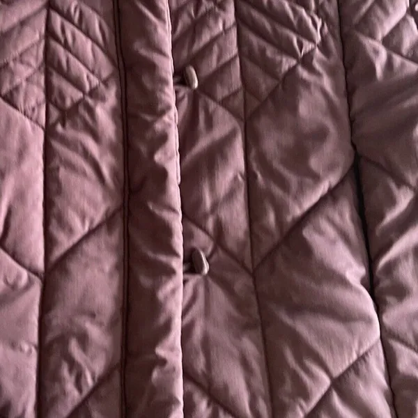 Saxton Hall Women’s Purple Quilted Warm Midi Jacket Puffy Coat Size M - Image 9