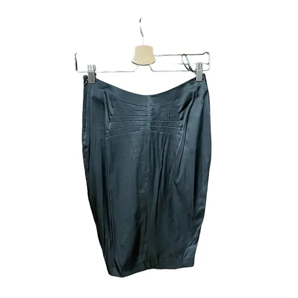 Retrofête Caye Hi-Low Silk Skirt in‎ Black Size XS - Image 6