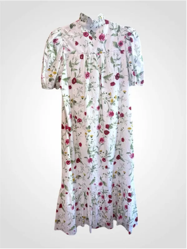 Entro Floral Print Maxi Dress in White Size S - Image 3