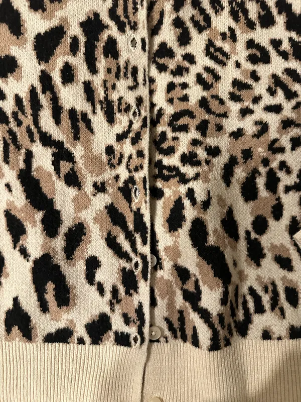 Cheetah print cardigan - Image 2