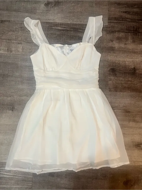 PRINCESS POLLY So Sweet Mini Dress in White - Image 4