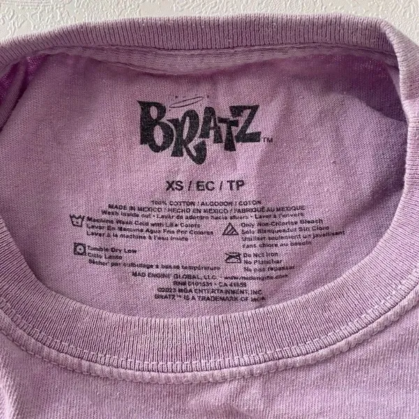 Bratz Graphic Tee | Purple Y2K Baby Tee | Size XS - Image 7