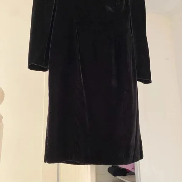Moda Int’l Vintage 80s Velvet Backless Dress Black Size 4 - Image 8