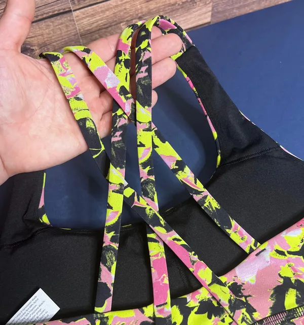 Lululemon Energy Bra Luxtreme NWT Size 2 Inflect Floral Highlight Yellow Multi - Image 6