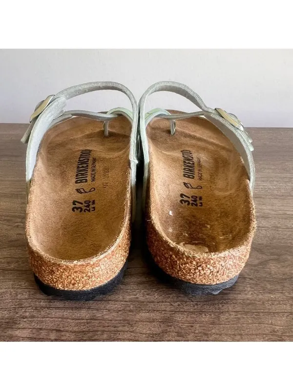 Birkenstock Mayari Gator Gleam Mineral Green Unisex Sandal Size 37 aka 6 #B1902 - Image 5