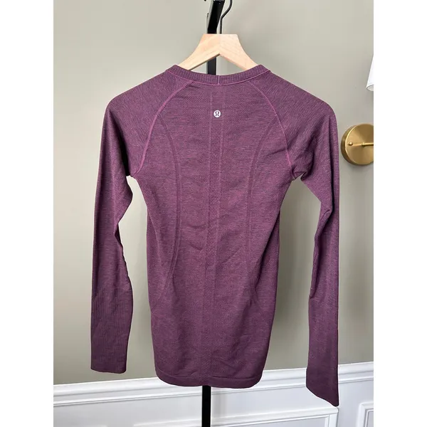 Lululemon Swiftly Tech Long Sleeve Crew Plum Black 4 - Image 3